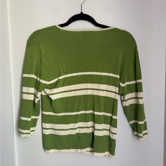 Finity Green and Cream Striped cardigan - Picture 5 of 5